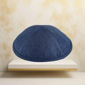 כיפה מבד צבע כחול מידה 2