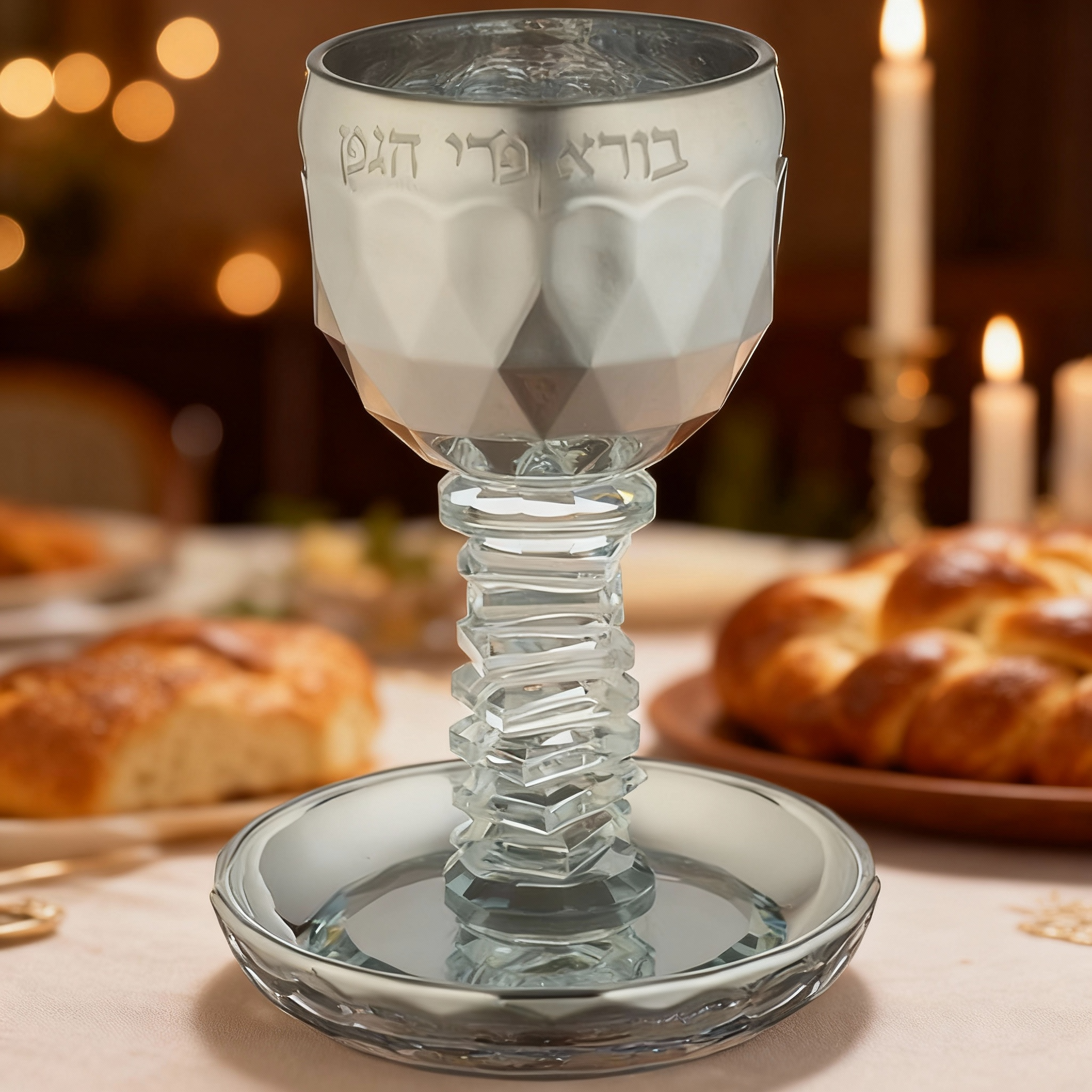 כוס קידוש 16 ס"מ מקריסטל 100 מ"ל